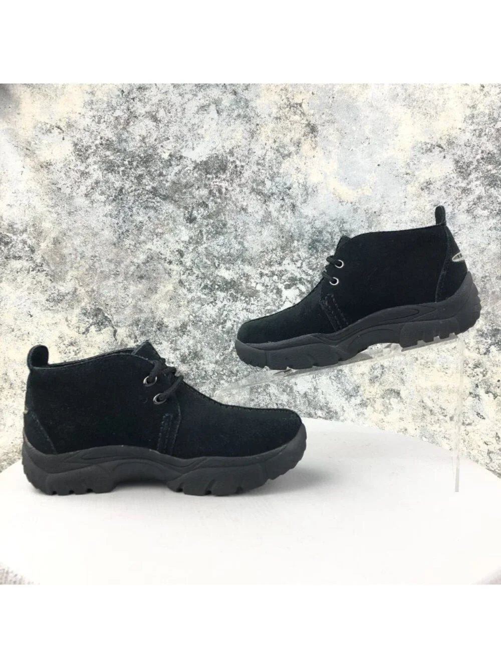 Roper Women's Size 5 Black Suede Split Toe Lace-Up Ankle Chukka Boots 21-602-421
